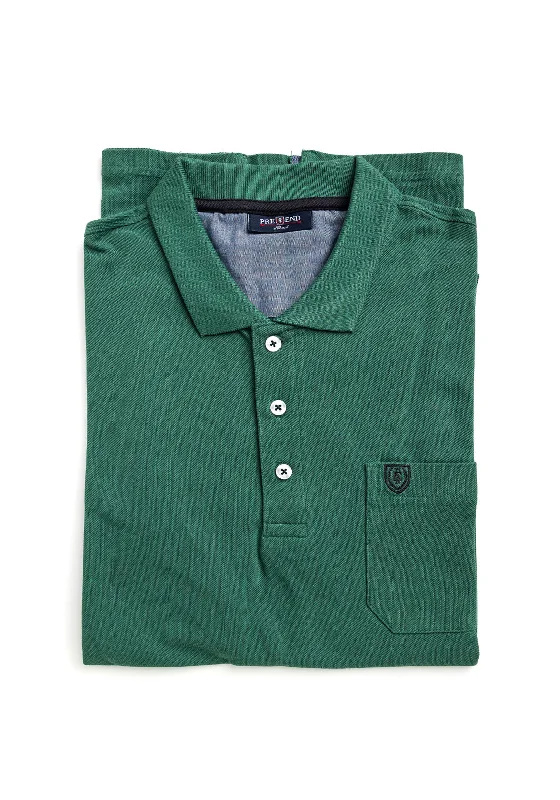 Pre End Niels Polo Shirt, Smoke PineGeometric polo shirt