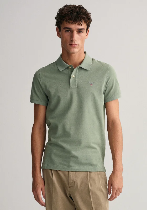 Gant Original Pique Polo Shirt, Kalamata GreenWork polo shirt