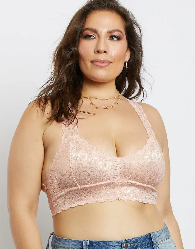 Plus Size Sierra Lacey BraletteLarge women's sun protection tops