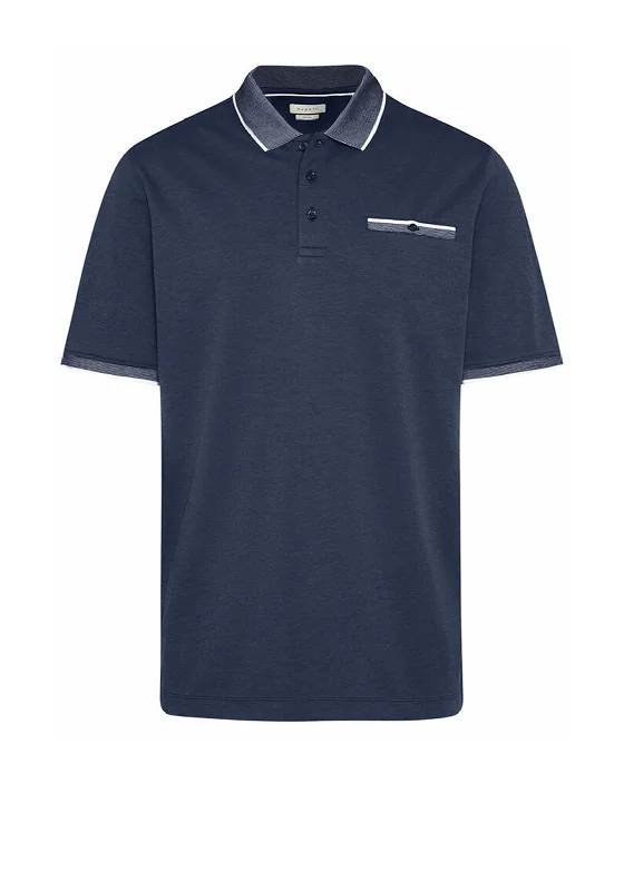 Bugatti Contrast Trim Polo Shirt, NavyTie-dye polo shirt