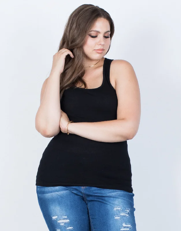 Plus Size So Comfy Basic TankLarge women's loose tops