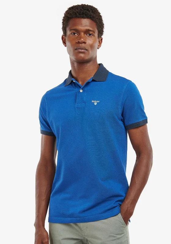 Barbour Lynton Polo Shirt, Monaco BlueWool polo shirt