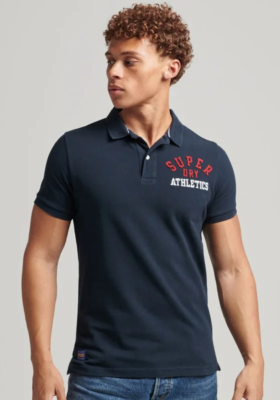 Superdry Vintage Superstate Polo Shirt, Eclipse NavyQuick-dry polo shirt