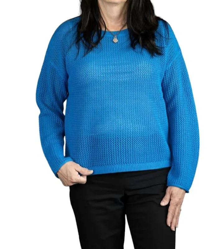 Holey Sweater In AzorePunk Knit Tops