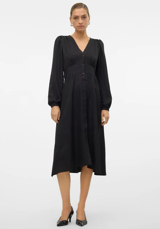 Vero Moda Meloney Midi Dress, Black