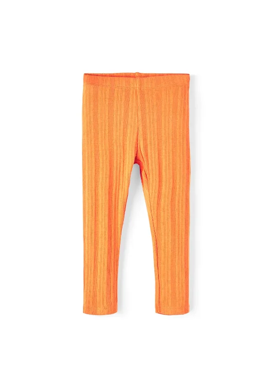 Name It Mini Girl Flanna Rib Legging, Harvest Pumpkin