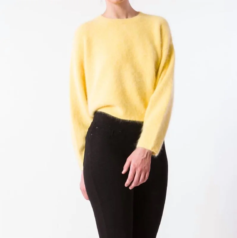 Udu Sweater In Lemon CustardRecycled Fabric Knit Tops