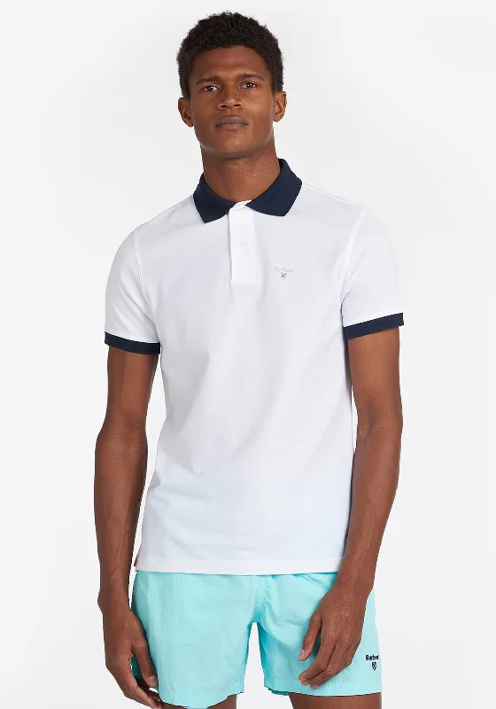 Barbour Lynton Polo Shirt, WhiteSilk polo shirt