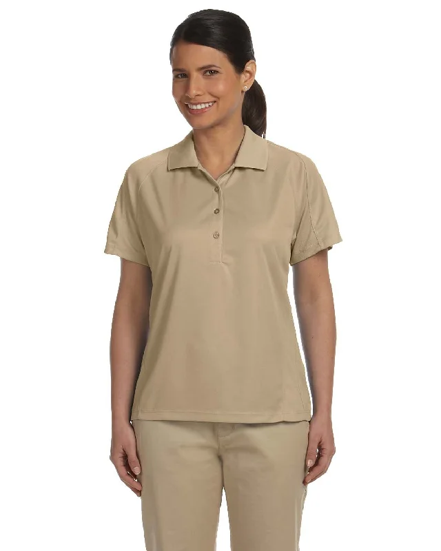 Harriton M374W Ladies' Polytech Mesh Insert PoloGeometric polo shirt