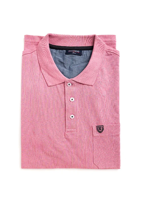 Pre End Niels Polo Shirt, Dusty RoseFloral polo shirt