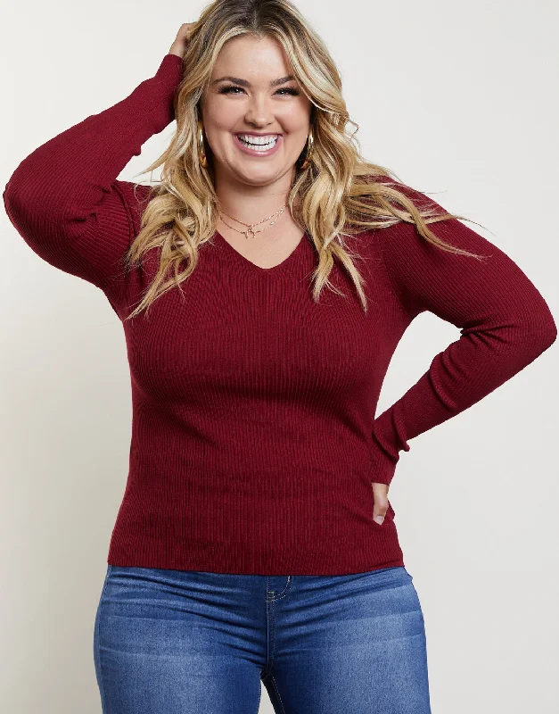 Plus Size You and V SweaterKnitted Shirt