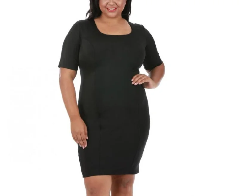 InstantFigure Curvy Plus Size Short Slimming Dress WDA027CPlus size women's evening tops