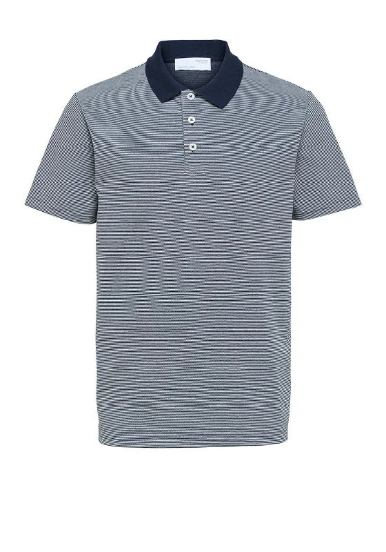 Selected Homme Ash Stripe Polo Shirt, Sky CaptainKids’ polo shirt