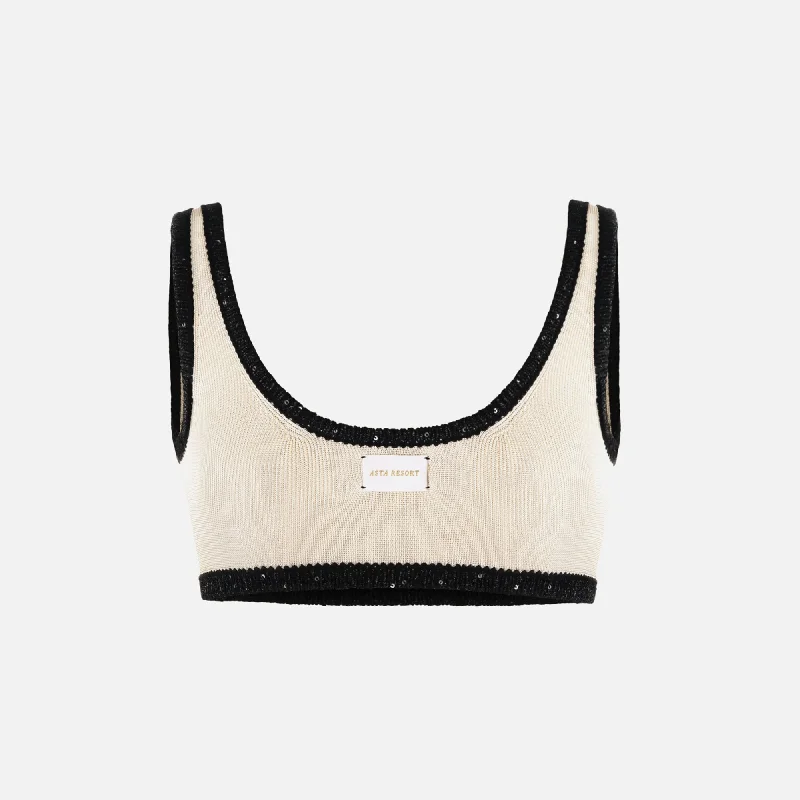 Asta Resort Naomi Contrast Bralette - Champagne