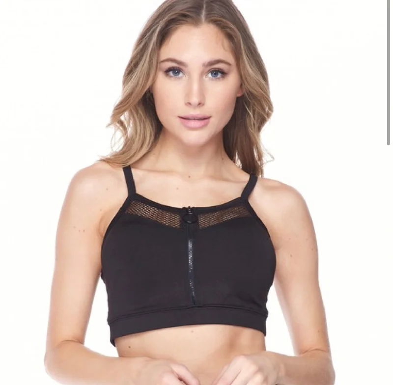 Chasity Zip Up Active Wear Bralette