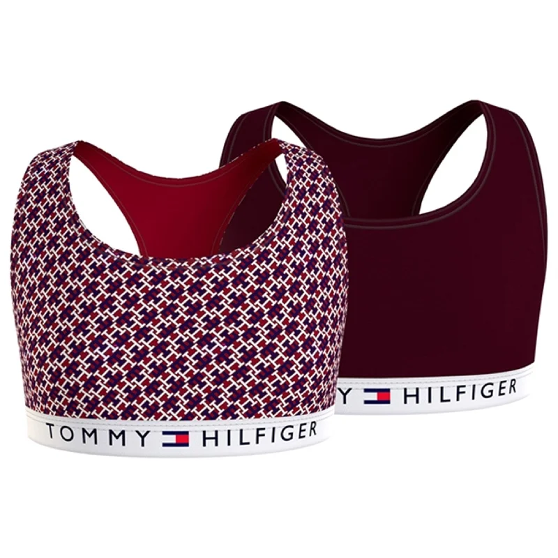 Tommy Hilfiger Bralette 2-Pack Monogram / Deep Burgundy