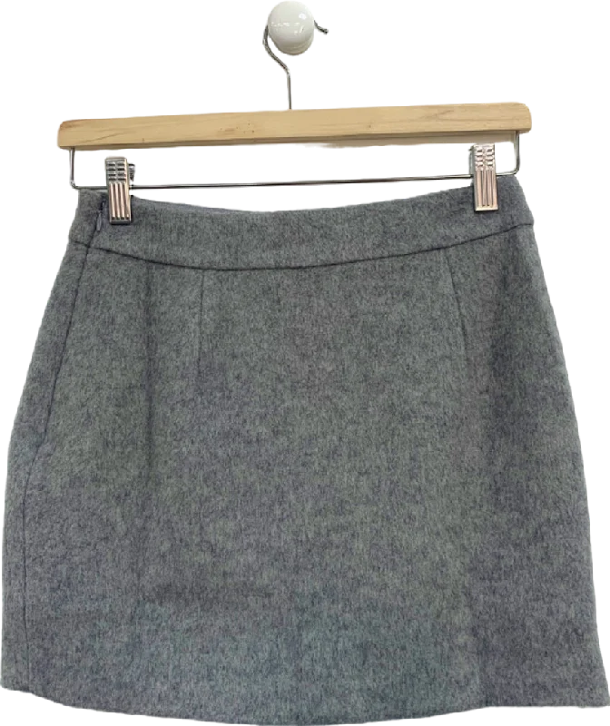 4th & Reckless Grey Mable Skirt UK 6