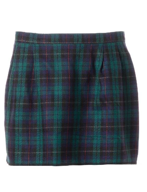 Label Super Short Tartan Skirt