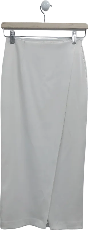 M&S Cream Lined Tailored Midi Skirt UK 6