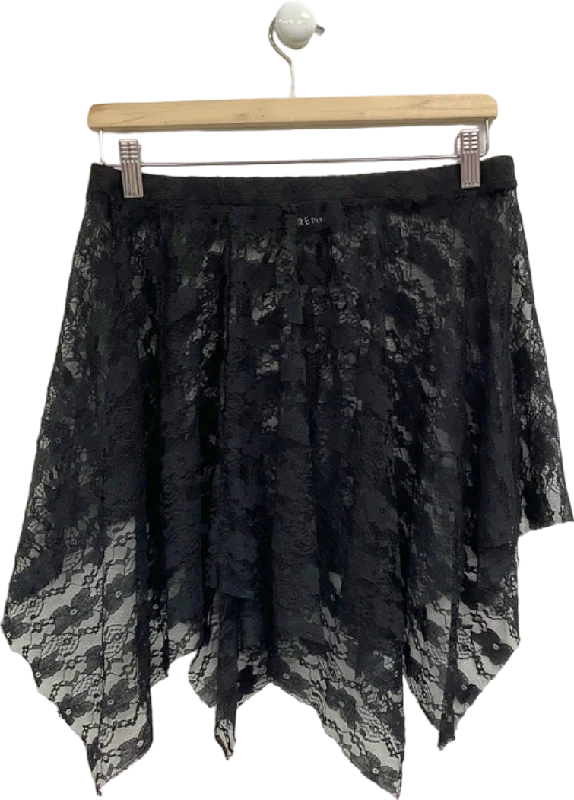 Rendal Black Lace Skirt One Size