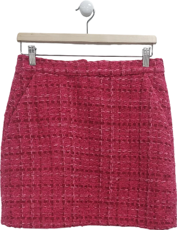 Reserved Pink Tweed Mini Skirt UK 10