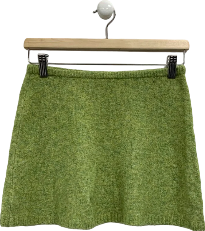 Tiger Mist Green Mini Skirt UK S