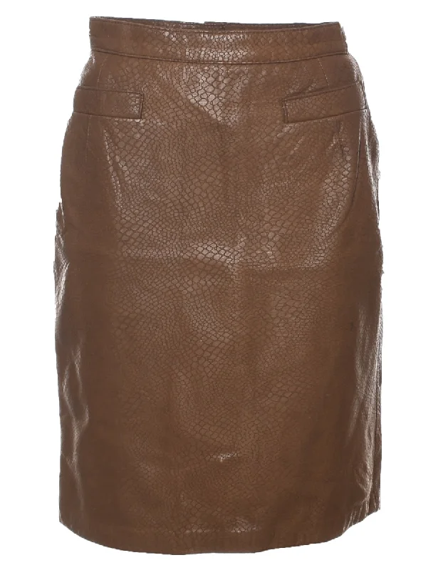 Snakeskin Pattern Pencil Skirt - S