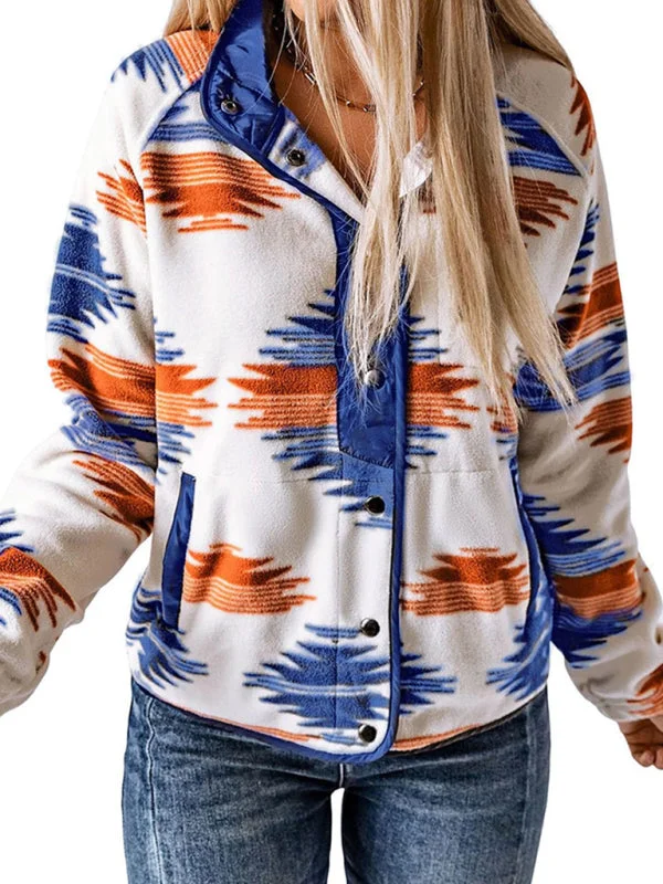 Winter JacketsNative-Inspired Fleece Jacket for Casual Days