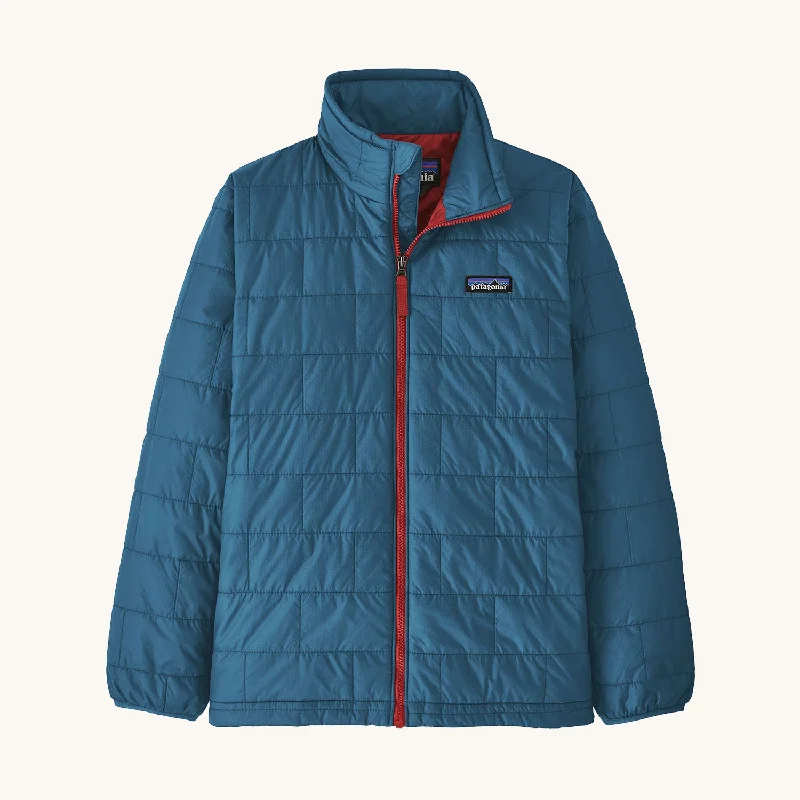 Skateboard JacketsPatagonia Kids' Nano Puff Jacket - Wavy Blue