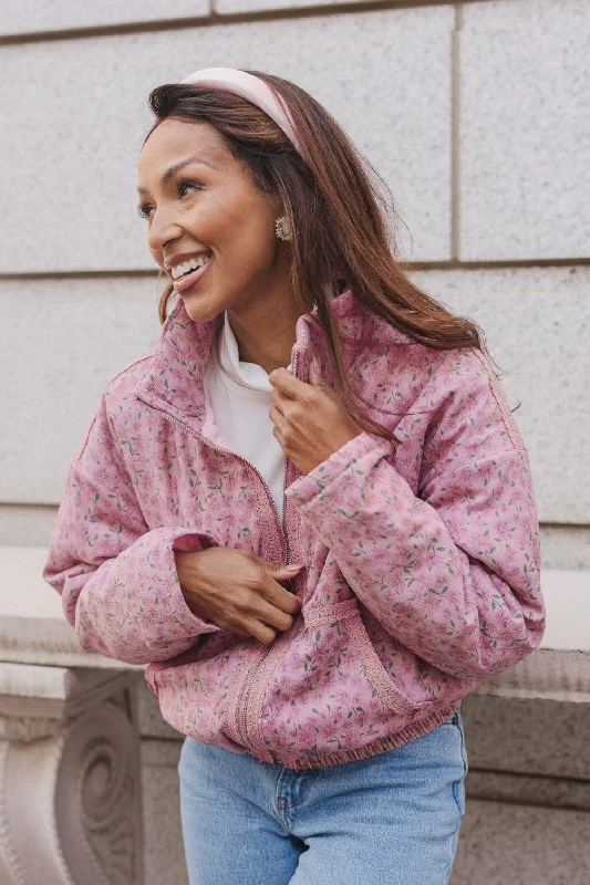 Polyester JacketsTasia Jacket in Pink Floral