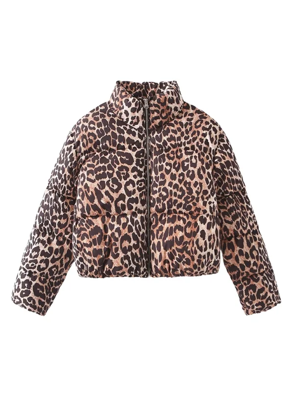 Pea CoatsThe Leopard Puffer Jacket for Women